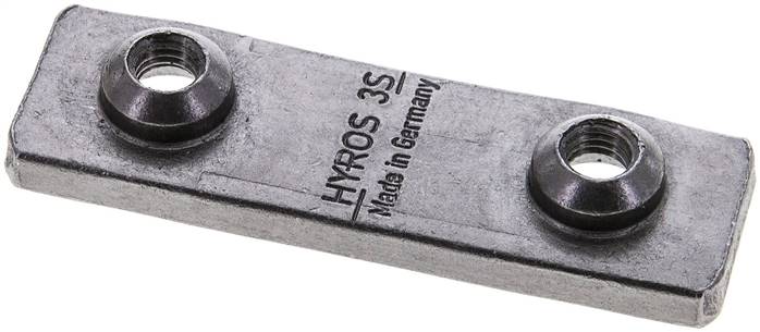 Anschweißplatte, Stahl blank, Baugröße 3, schwere Baureihe