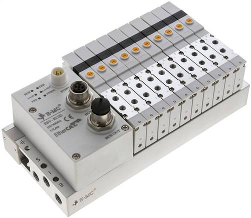 Ventilterminal 10x5/2-Wege, EtherCAT, M 5 an Ventilen (oben)