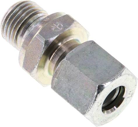 Gerade Schneidringverschr. G 1/4"-8 L (M14x1,5), Stahl verzinkt, Dichtung FKM