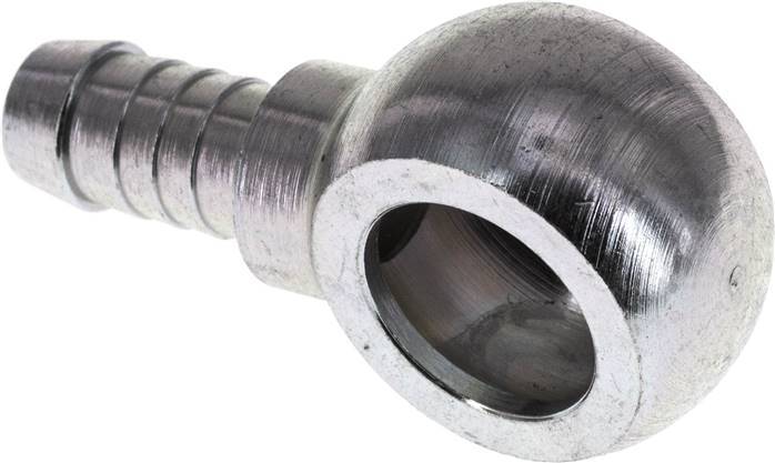 Schlauchnippel 16mm Ring, 9 - 10mm, Stahl verzinkt