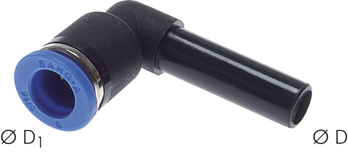 Winkel-Steckanschluss 8mm Stecknippel, 6mm Schlauch