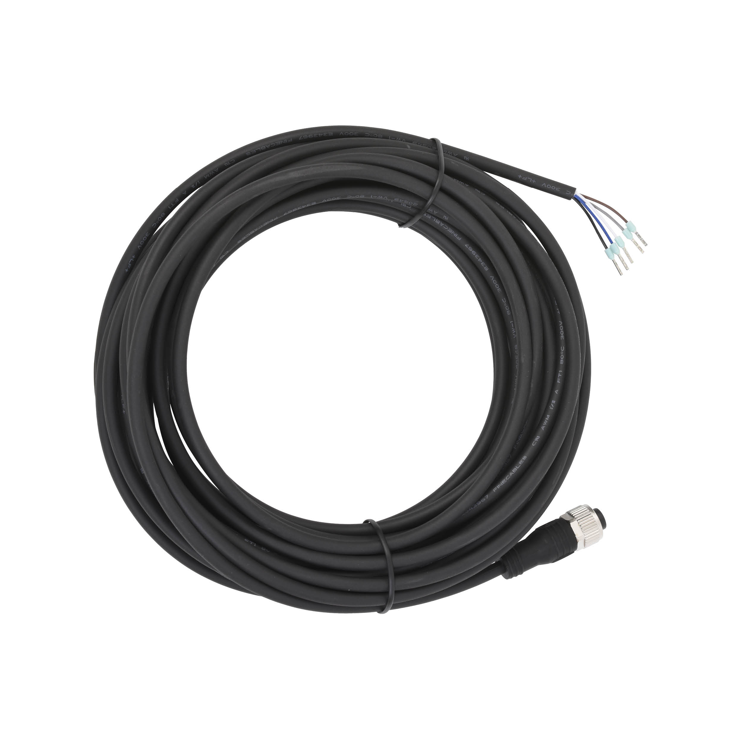M12-Anschlusskabel 10 m, 5-polig, offene Enden, AWG24