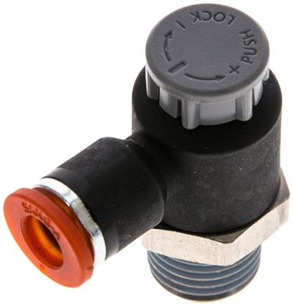 Kompakt-Drosselventil R 1/4"-6mm,zuluftregelnd