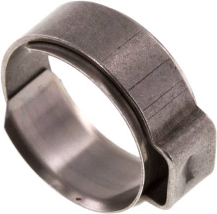 1-Ohr-Schlauchschelle 17,1 - 19,3mm, Edelstahl