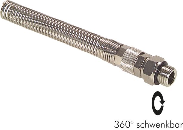 Gerade Drehverschraubung G 3/8"-12x10mm mit Knickschutz