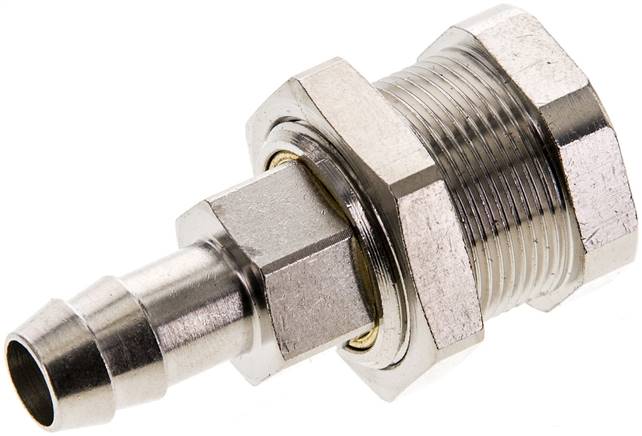 Abreiß-Schnellkupplung (NW5) 9 (3/8")mm Schlauch, Messing vernickelt