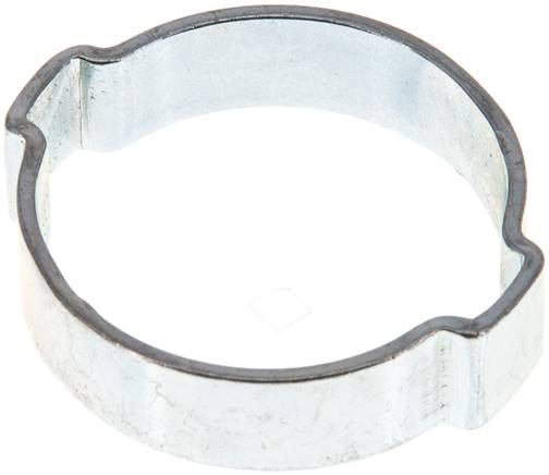 2-Ohr-Schlauchschelle 29,3 - 34mm, Stahl verzinkt (W1)