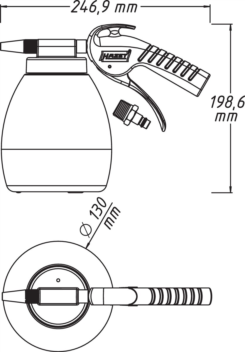 Pistola per sabbiatura a soda HAZET 9045P-1