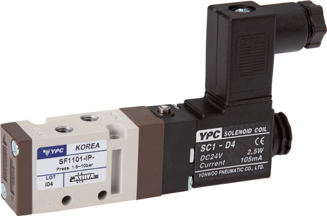 5/2-Wege Magnetventil, M 5, Federrückstellung, 12 V=