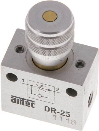 Block-Drosselrückschlagventil, M 5, Präzisionsausführung