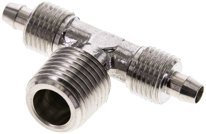T-Gewindestück R 1/4"-6x4mm, 1.4404 ohne Muttern