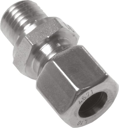 Gerade Schneidringverschr. G 1/2"-15 L (M22x1,5), 1.4571, Dichtung FKM