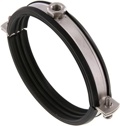 Rohrschelle, 124 - 132mm, 1.4404, mit Einlage