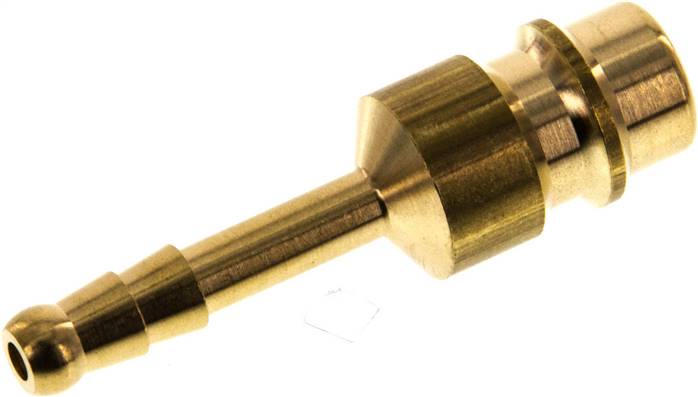 Kupplungsstecker (NW7,2) 4mm Schlauch, Messing