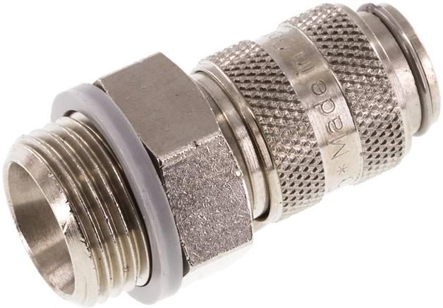 Schnellkupplung (NW5) G 3/8"(AG), Messing vernickelt
