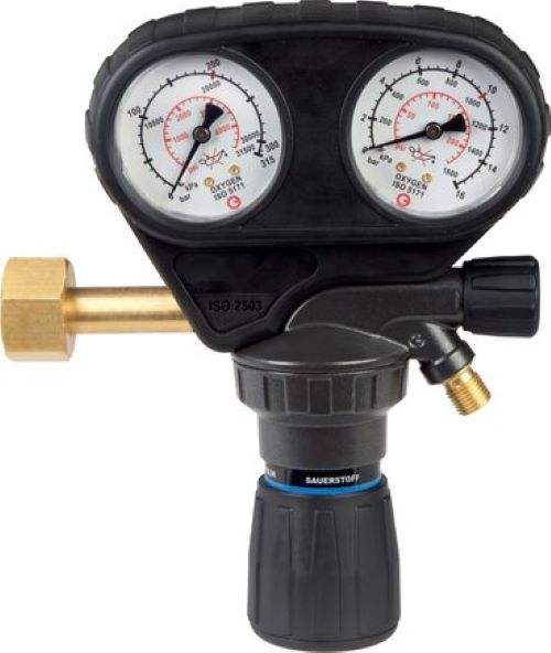 Flaschendruckminderer 0 - 10 bar für Sauerstoff (200 bar)