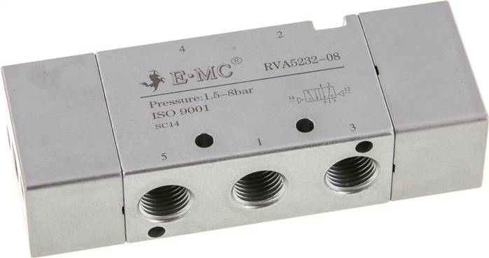 5/2-Wege Pneumatikventil, Impulsventil, G 1/4" (Pilot G 1/8")