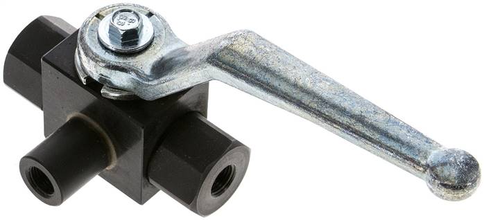 Hochdruck-3-Wege Kugelhahn, L-Bohrung, G 1/8", 0 bis 400bar