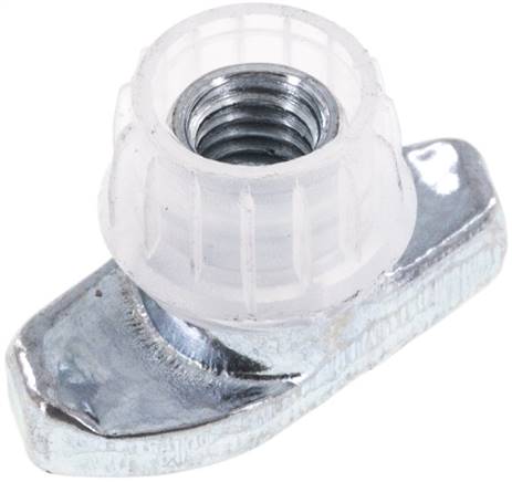 Tragschienenmutter leichte Baureihe, M 6, Stahl verzinkt