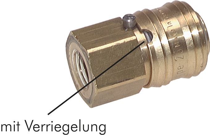 Schnellkupplung (NW7,2) m. Verriegelung G 1/4"