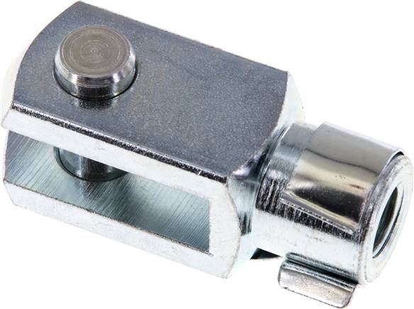 Gabelkopf mit Bolzen M 12 x 1,25, Stahl verzinkt