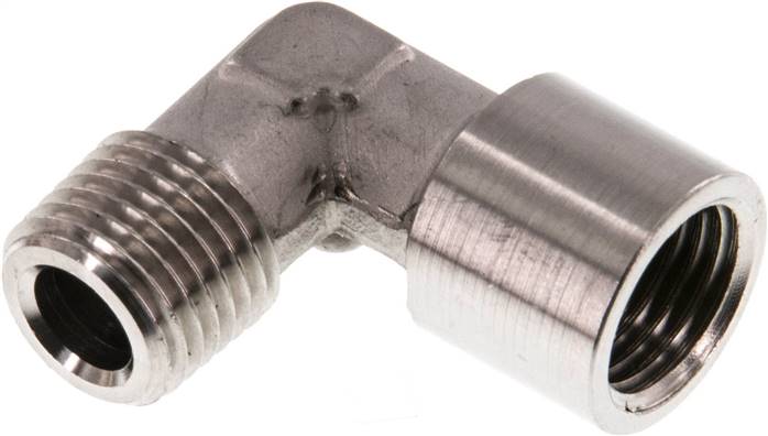 90°-Einschraubwinkel G 1/4"(IG)-R 1/4"(AG), 1.4404