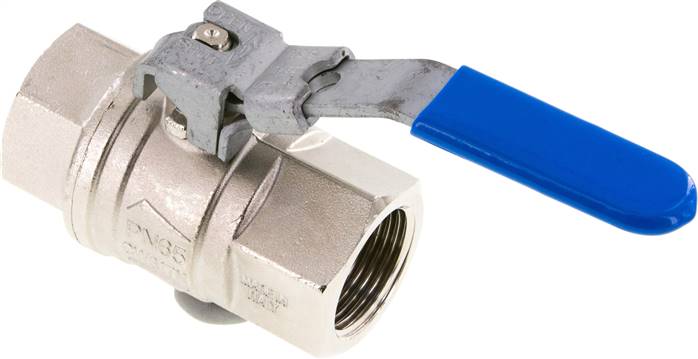 Messing-Kugelhahn, abschließbar, Rp 1", -0,98 bis 40 bar