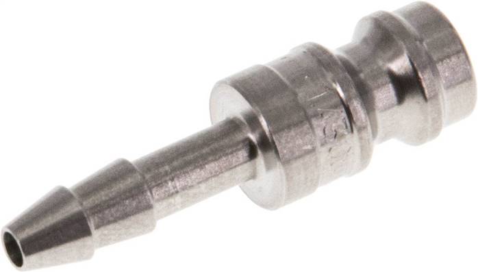 Kupplungsstecker (NW5) 4mm Schlauch, Edelstahl