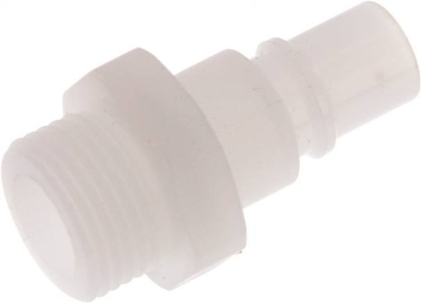 Kupplungsstecker (NW7,2) G 3/8", PVDF offen (AG)