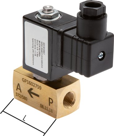 2/2-Wege Vakuumventil (NC), G 1", -0,9 bis 1bar, 24 V=