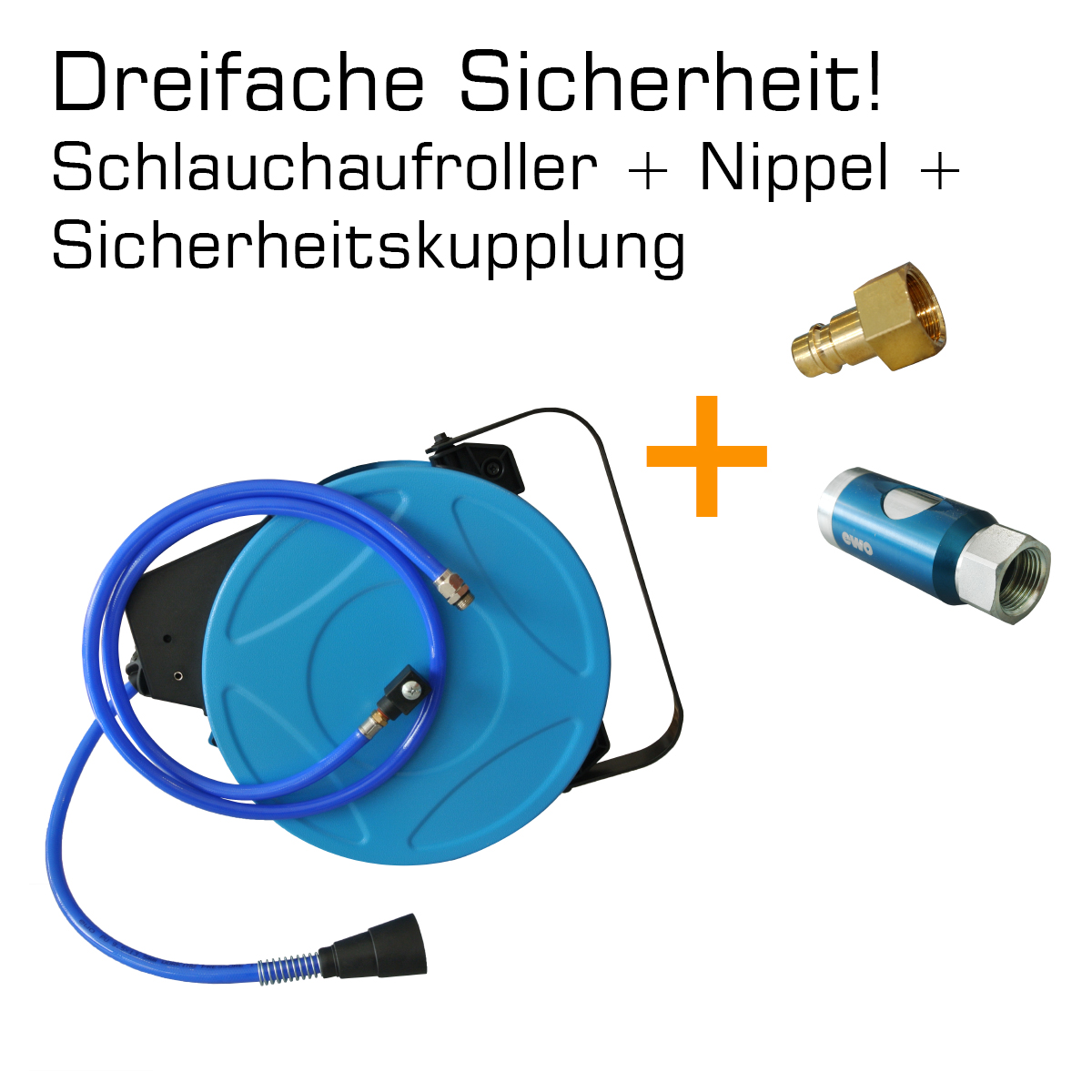 Ewo-Schlauchaufroller-Set E48320 + 411.422 + 243.56