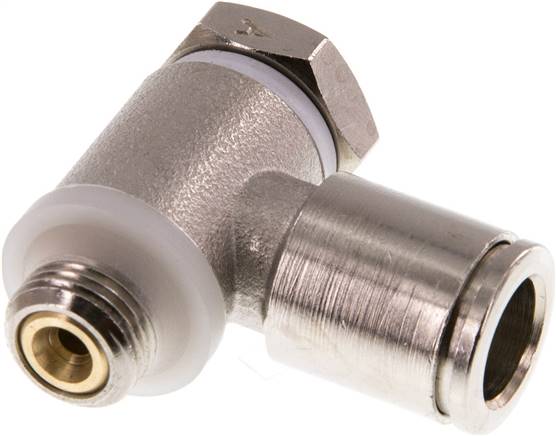 Winkel-Drosselrückschlagventil G 1/8"-8mm,zuluftregelnd, Messing, Eco