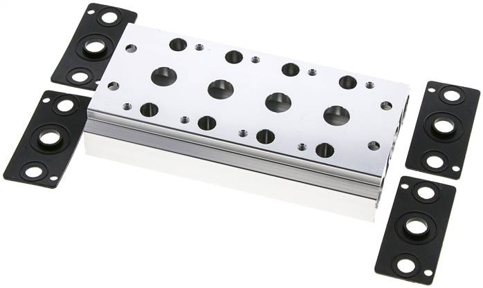 Mehrfachanschlussplatte (4-fach) für 5/2-Wege & 5/3-Wege Ventile zu V 52-4