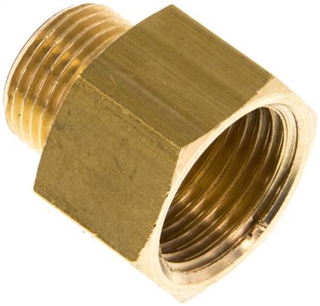Reduziernippel G 3/8"(AG)-G 1/2"(IG), Messing