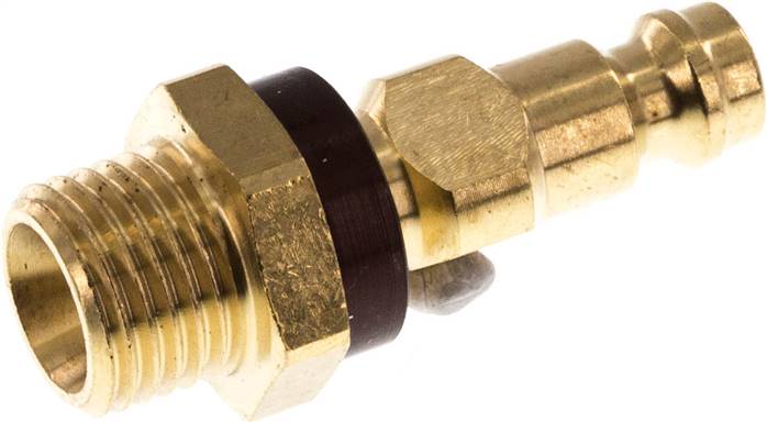 Kupplungsstecker (NW5) G 1/4"(AG), braun, Dreieck 9,5 mm