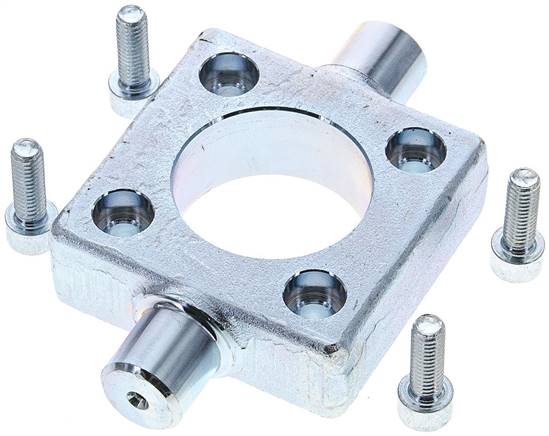 ISO 15552-Flanschschwenkbefestigung 40 mm, Stahl verzinkt