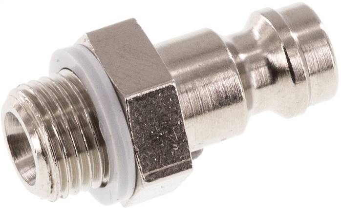 Kupplungsstecker (NW5) G 1/8"(AG), Messing vernickelt