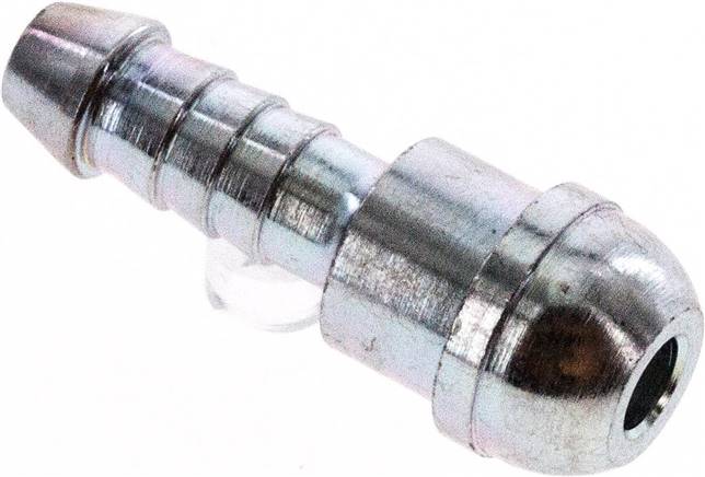 Schlauchnippel,60°-Dichtkegel,5 - 6mm f. M 14 x 1,5 -G 1/4"