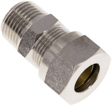 Gerade Schneidringverschr. 15 L (M22x1,5)-R 1/2", Messing vernickelt