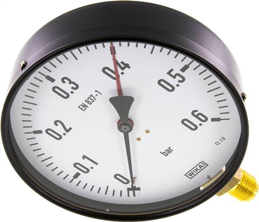 Manometer senkrecht, 160mm, 0 - 0,6 bar