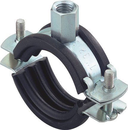 Rohrschelle 25 - 30mm,Stahl verzinkt mit Einlage, FISCHER