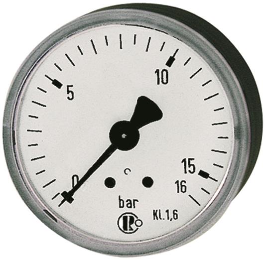 Manometer senkrecht Durchmesser 40 50 63mm Druckluft 0-10 bar Rohrfedermanometer 