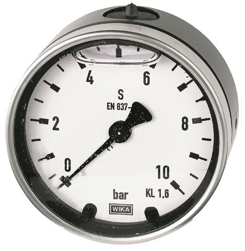 Standardmanometer mit Anschluss rückseitig 100 mm 0-2,5 bar, G1/4 Stahlblech 